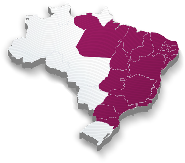 Mapa de presença da S4E no Brasil